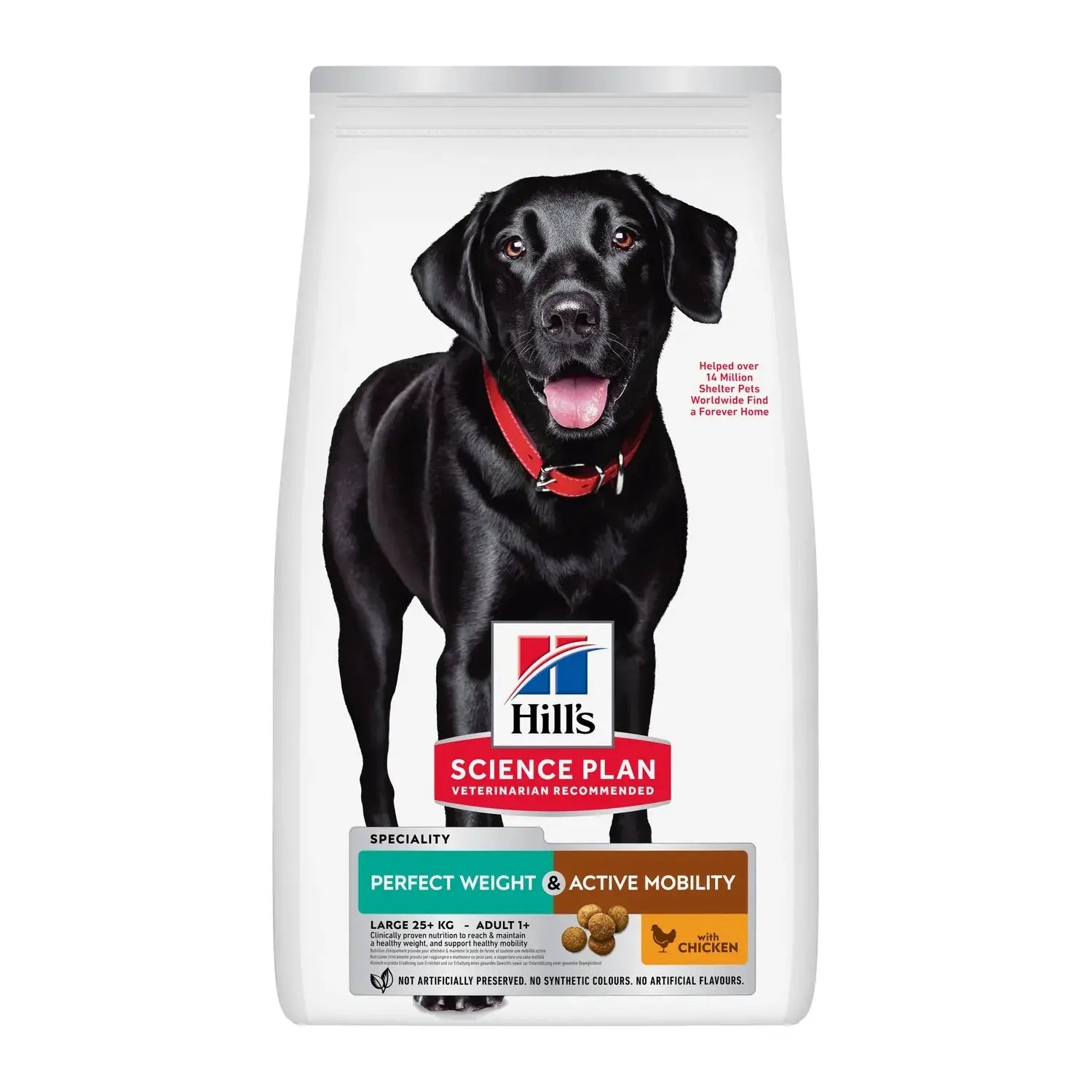 Hill's Science Plan Perfect Weight and Active Mobility Large Breed dry dog food with chicken, bag front