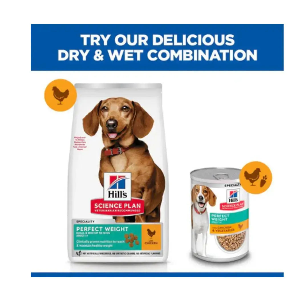Hill’s Science Plan Small & Mini Adult Perfect Weight Chicken Dry Dog Food   | Canine & Co