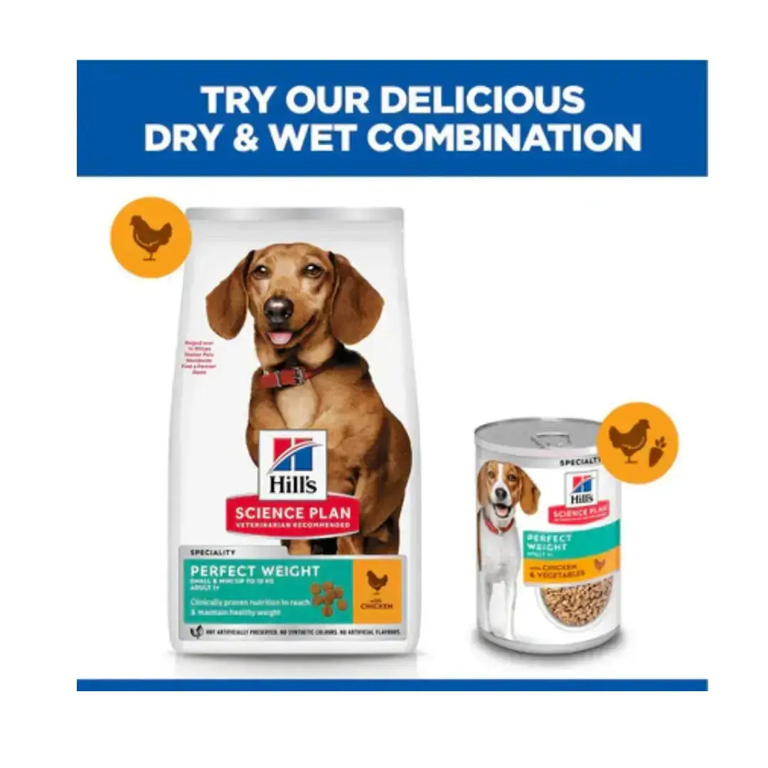 Hill's Science Plan Small & Mini Adult Perfect Weight Chicken Dry Dog Food   | Canine & Co