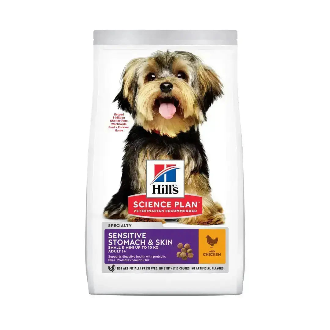 Hill's Science Plan Small & Mini Adult Sensitive Stomach & Skin Chicken Dry Dog Food   | Canine & Co