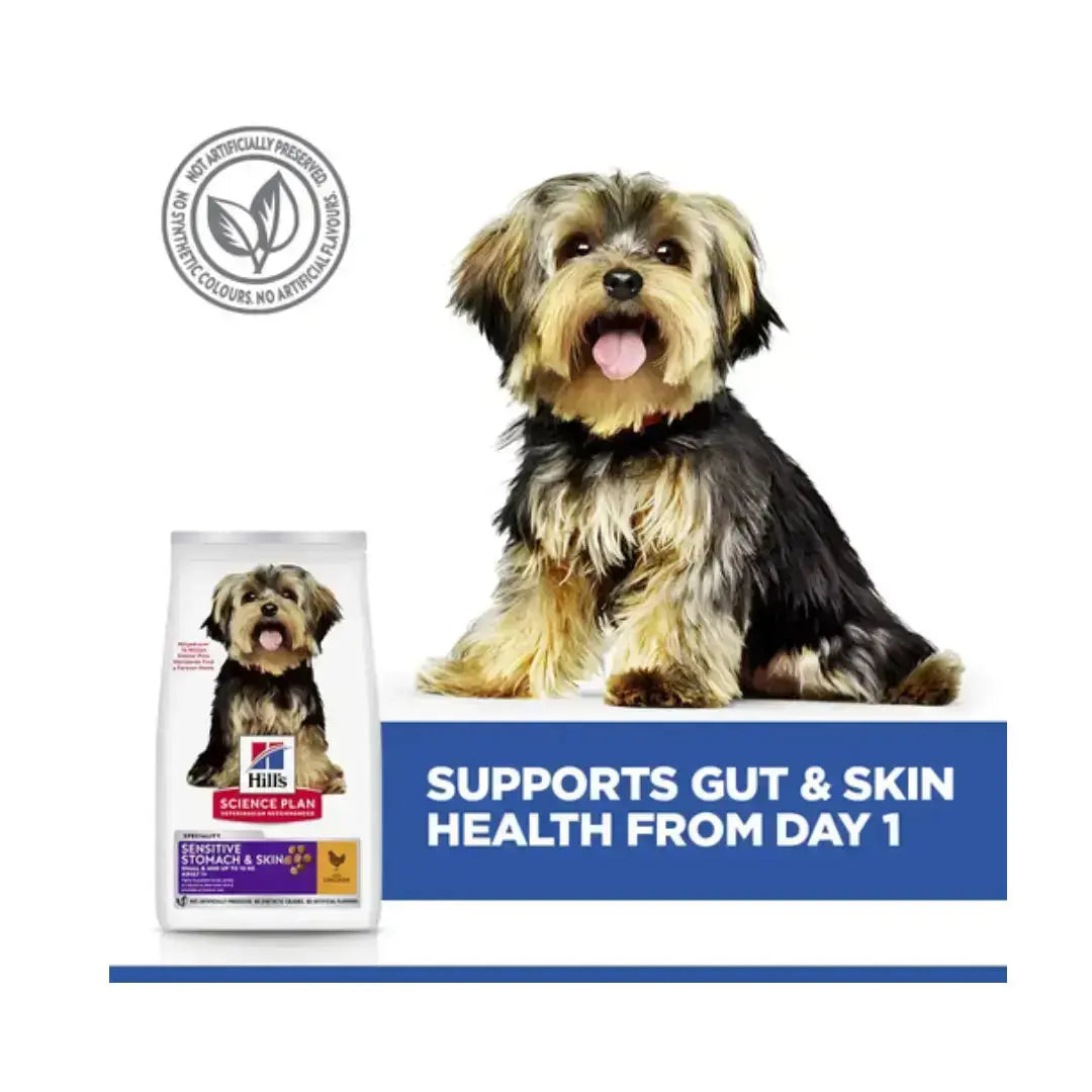 Hill's Science Plan Small & Mini Adult Sensitive Stomach & Skin Chicken Dry Dog Food   | Canine & Co