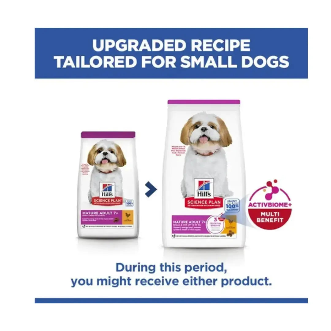 Hill’s Science Plan Small & Mini Mature Adult 7+ Dry Dog Food, Chicken Flavour   | Canine & Co