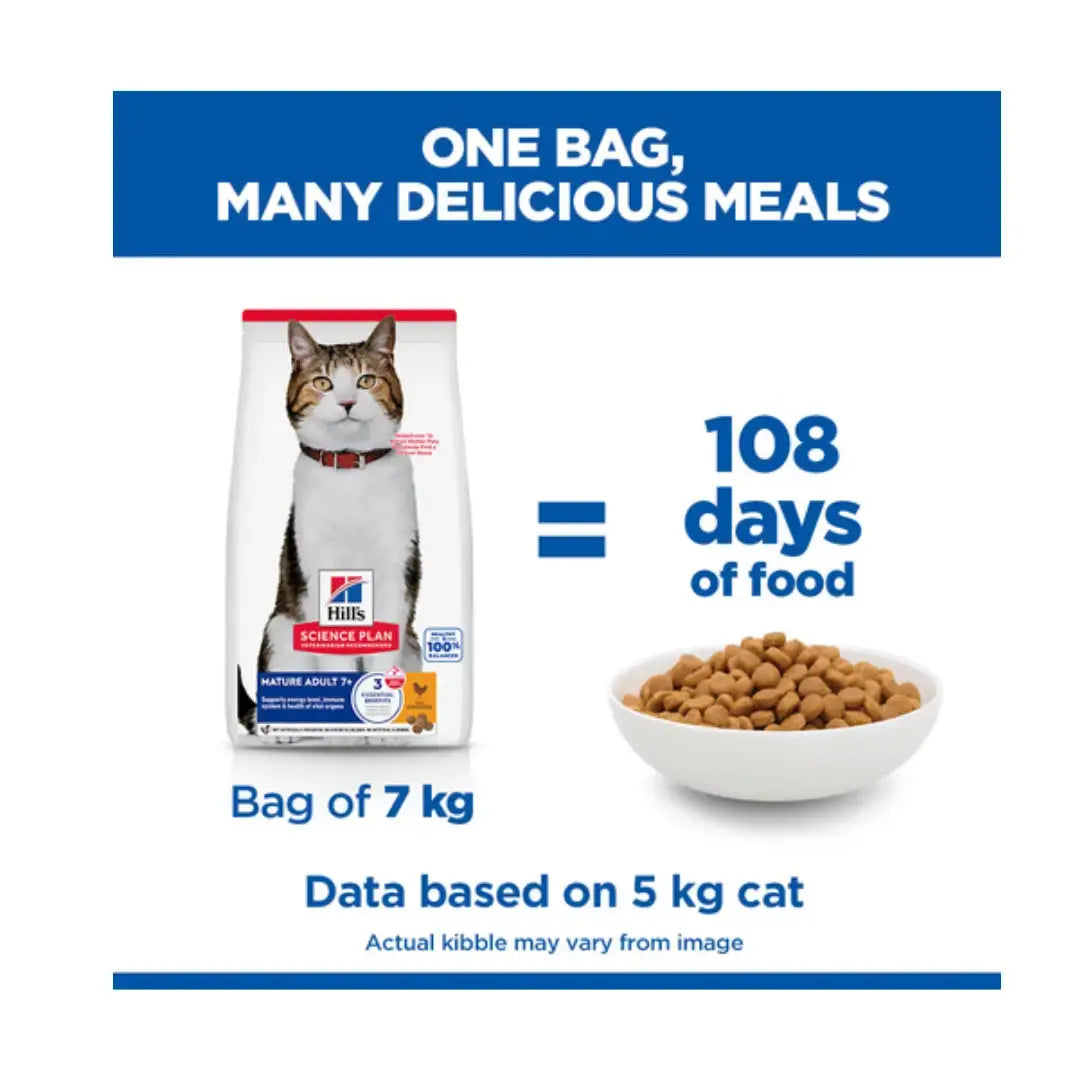 Hill's Science Plan Feline Mature Adult Chicken Dry Cat Food   | Canine & Co