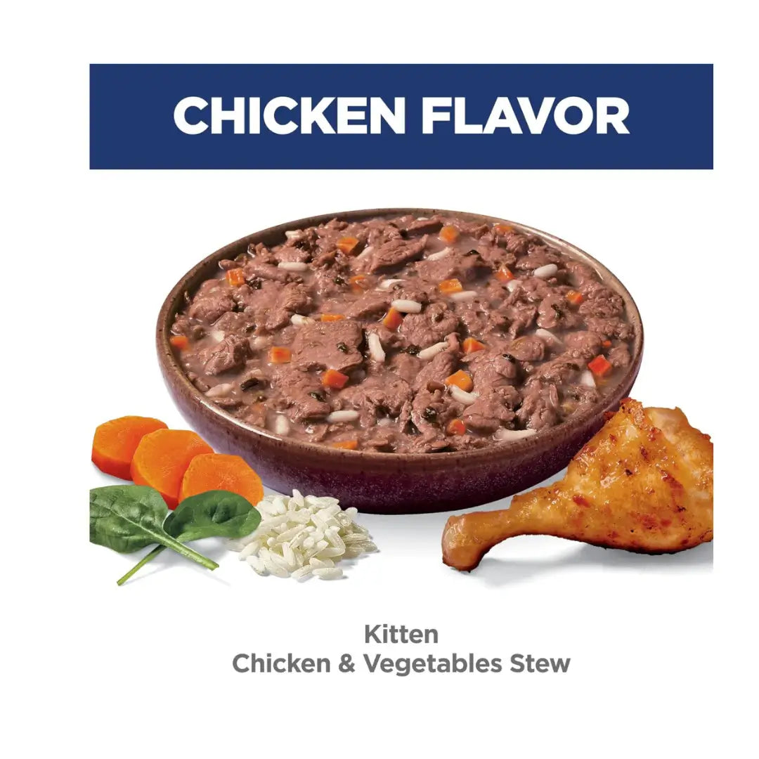 Hill's Science Plan Feline Kitten Chicken & Rice Stew Wet Cat Food Tin   | Canine & Co