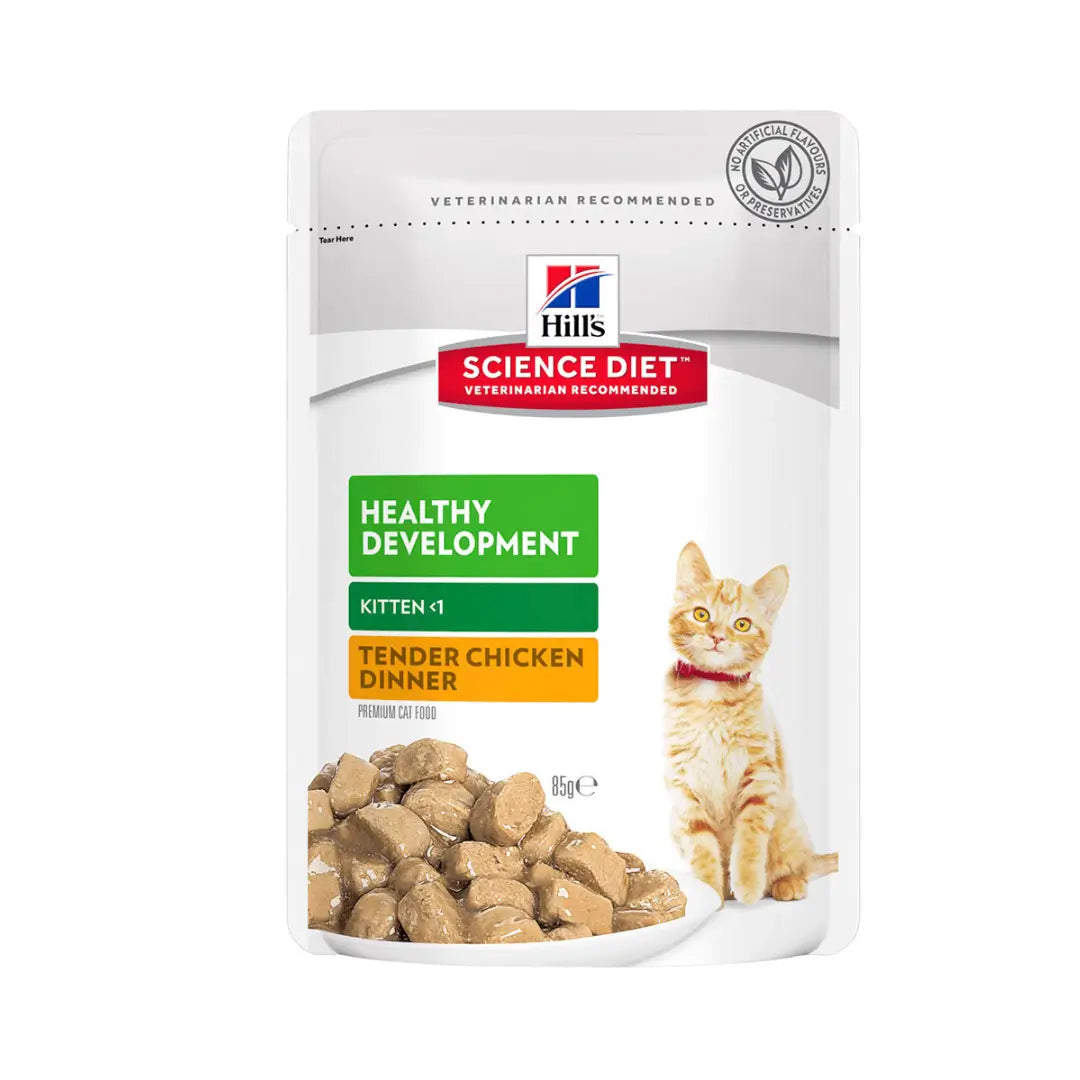 Hill's Science Plan Kitten Chicken Wet Cat Food Pouch   | Canine & Co