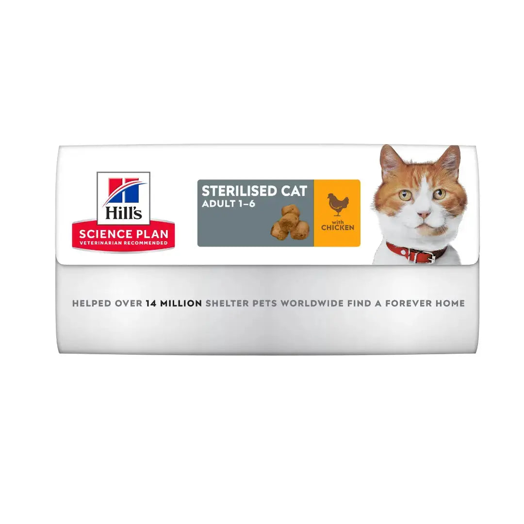 Hill's Science Plan Feline Adult Sterilised Chicken Dry Cat Food   | Canine & Co