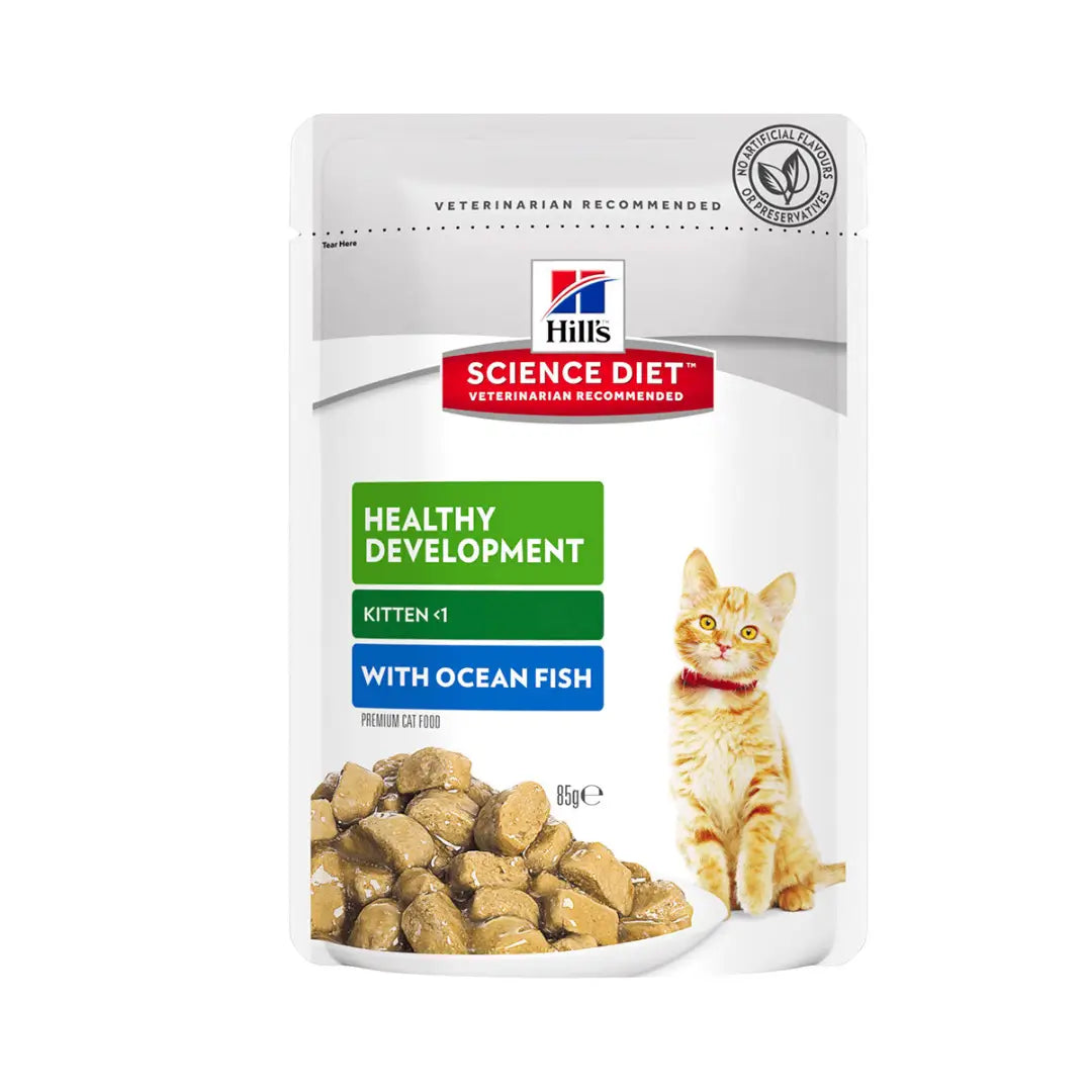 Hill's Science Plan Feline Kitten Chicken & Ocean Fish Multipack Wet Cat Food Pouch   | Canine & Co
