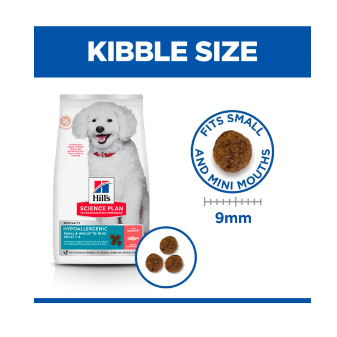 Hill's Science Plan Hypoallergenic Adult Small & Mini with Salmon Dry Dog Food   | Canine & Co