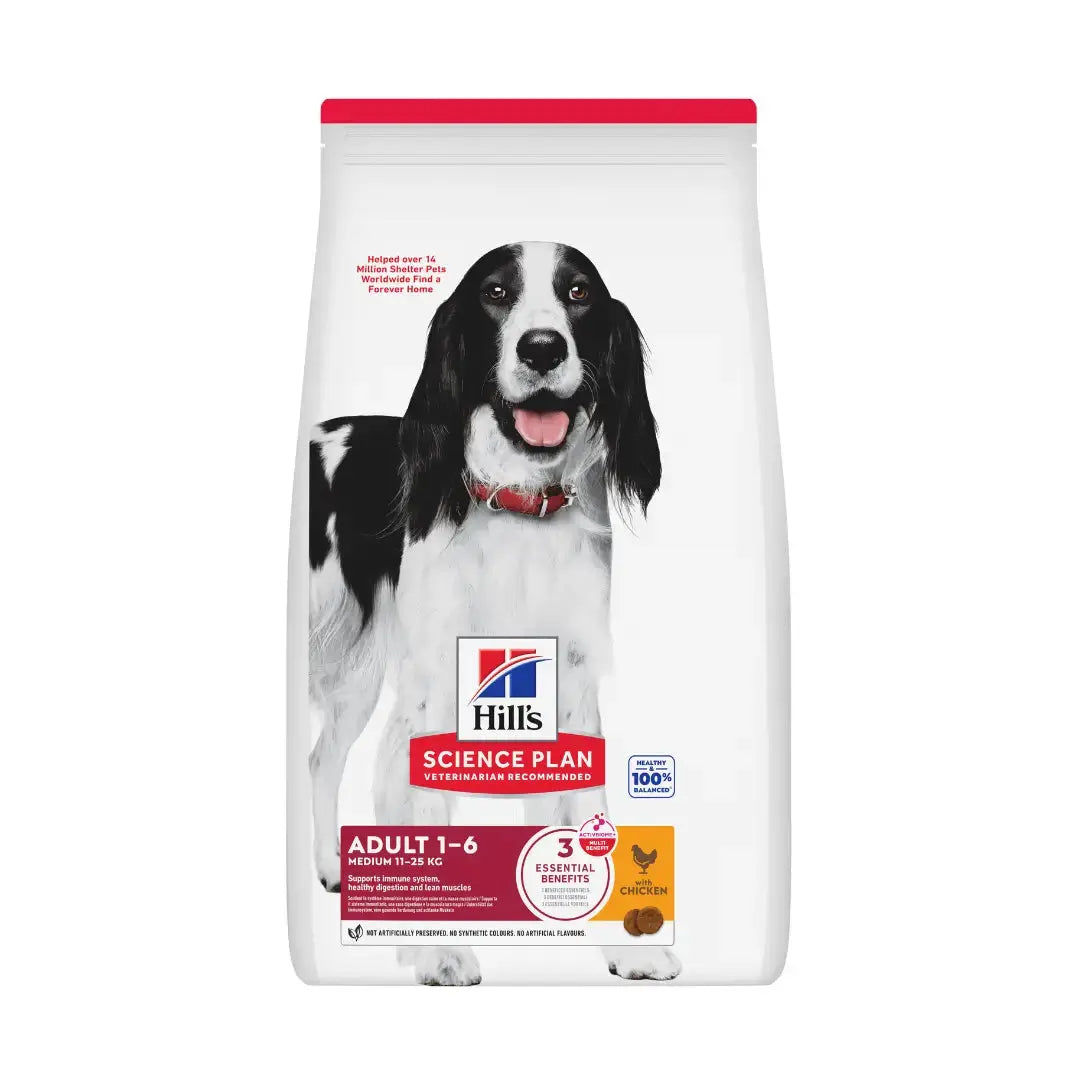 Hill’s Science Plan Medium Breed Adult Dry Dog Food, Chicken Flavour   | Canine & Co