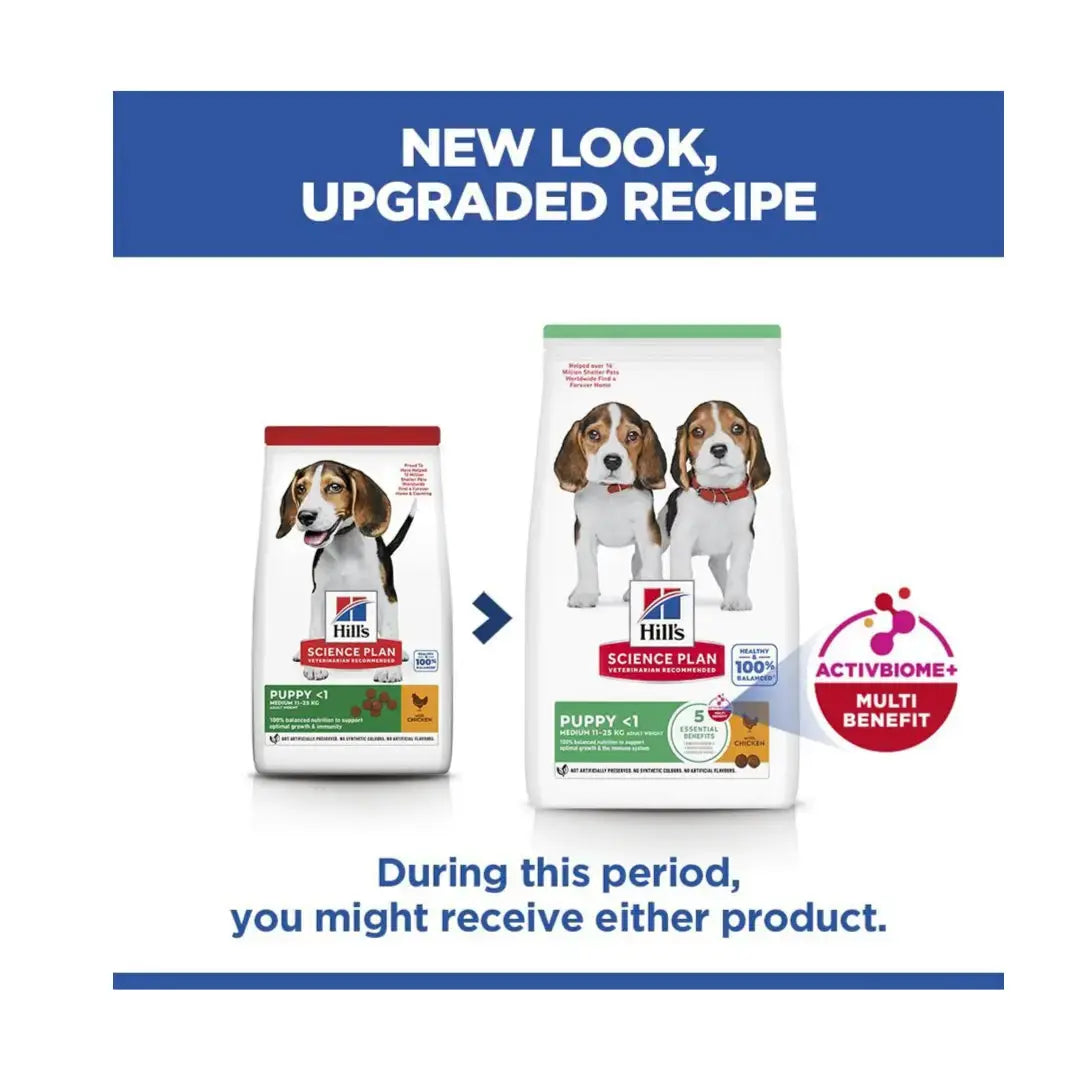 Hill’s Science Plan Medium Breed Puppy Dry Dog Food, Chicken Flavour   | Canine & Co