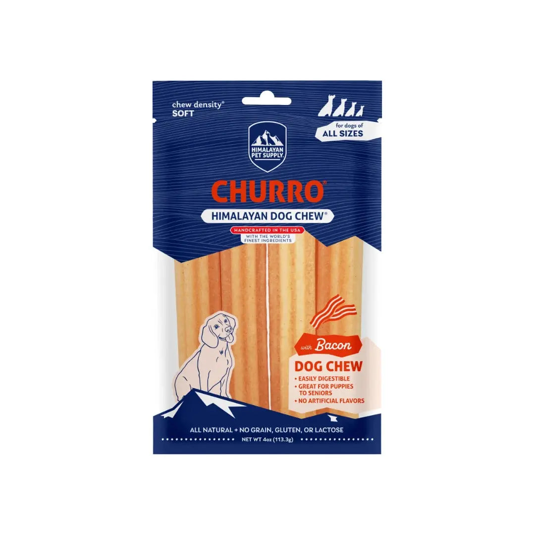 Himalayan Churro Dog Chew - Bacon   | Canine & Co