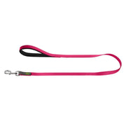 Durable pink dog leash with a comfortable grip and secure clip for safe walks.
