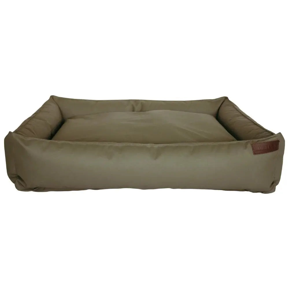 Cozy pet bed in neutral color, perfect for dogs or cats to relax and sleep comfortably.