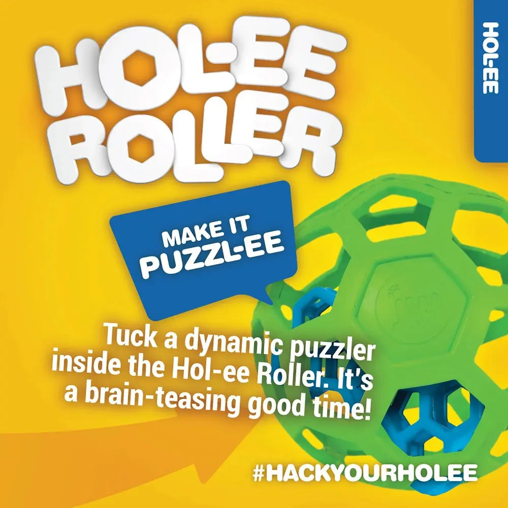 Hol-ee Roller toy with dynamic puzzler for engaging brain-teasing fun.