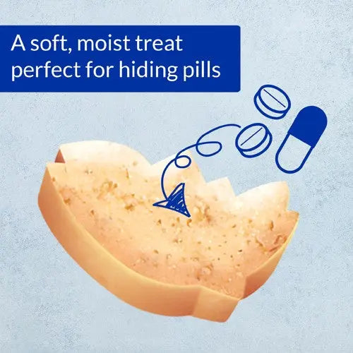 Soft, moist treat ideal for concealing pills in a tasty, easy-to-use format.