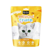 Kit Cat Kitty Crunch chicken cat treats packaging with a playful cat design and clear ingredient label.