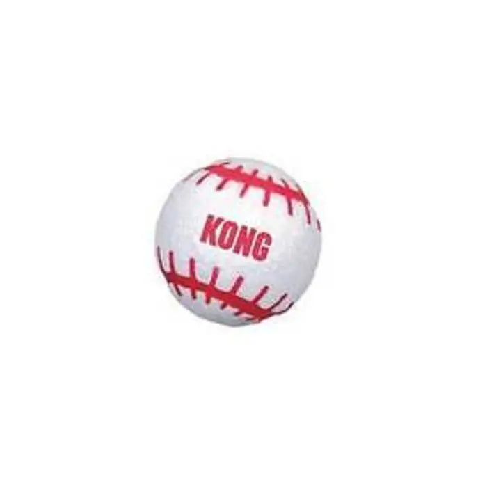 KONG baseball dog toy, durable and fun for interactive play and fetch.
