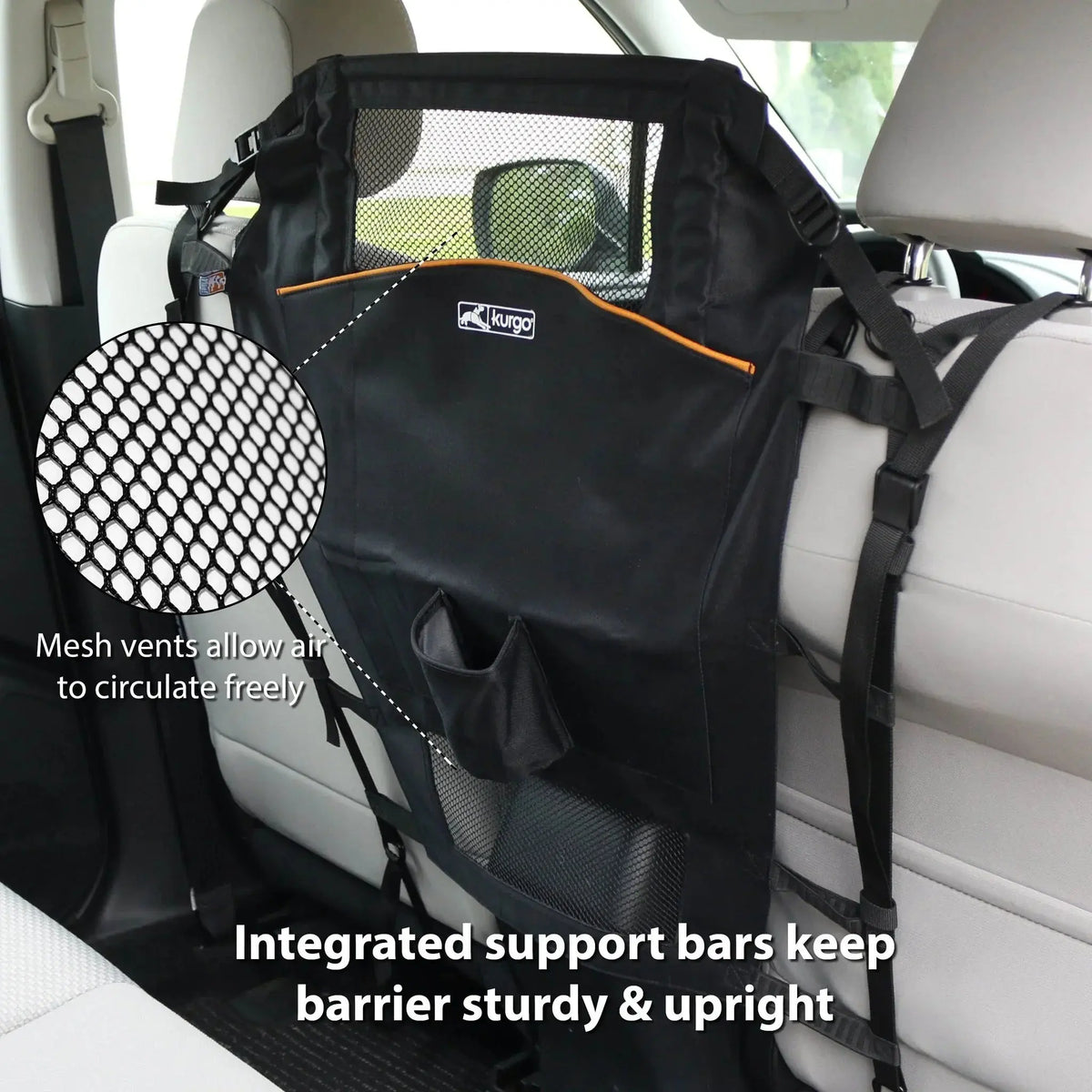 Kurgo Backseat Barrier – Black – view 3