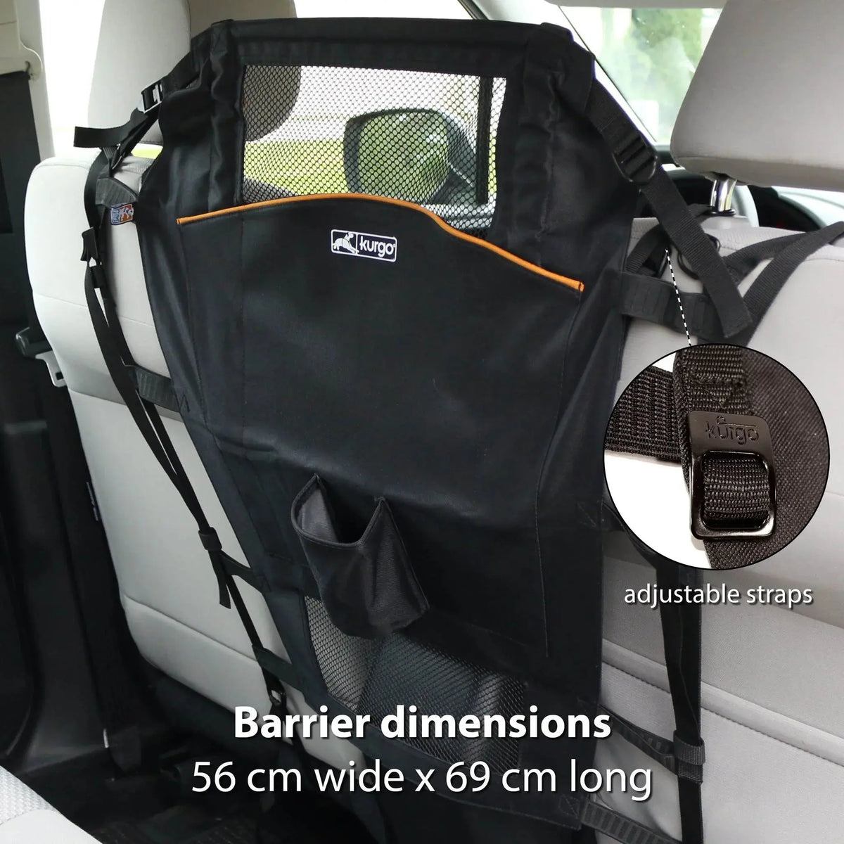Kurgo Backseat Barrier – Black – view 4