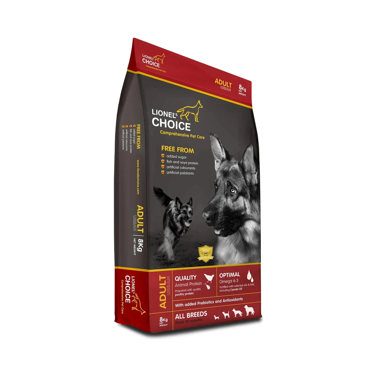 Lionel's Choice Adult Dry Dog Food 8kg bag, hypoallergenic chicken dog food