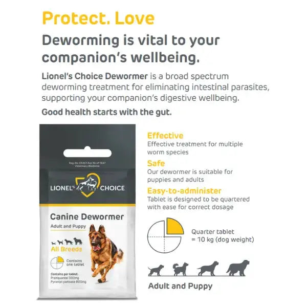 Lionel's Choice dewormer   | Canine & Co