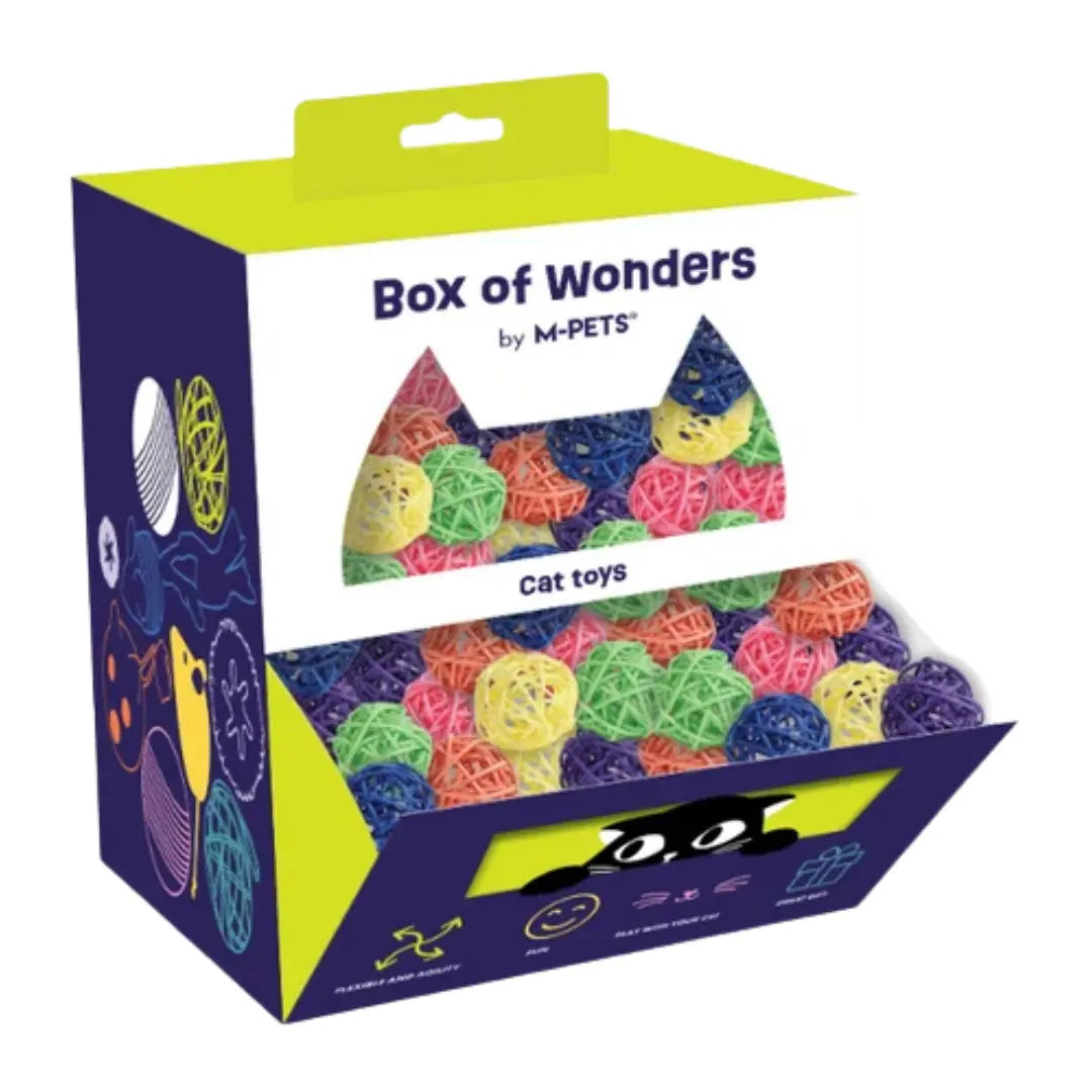 MPets Box of Wonders Rattan Cat Toy Ball   | Canine & Co