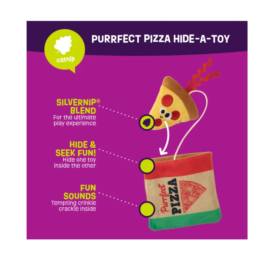 Mad Cat Purrfect Pizza Cat Toy   | Canine & Co