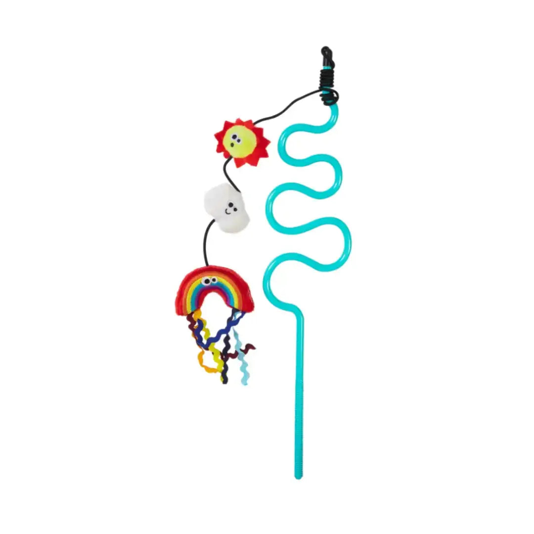 Mad Cat Rainbow Chaser Wand With Catnip & Silvervine Cat Toy   | Canine & Co