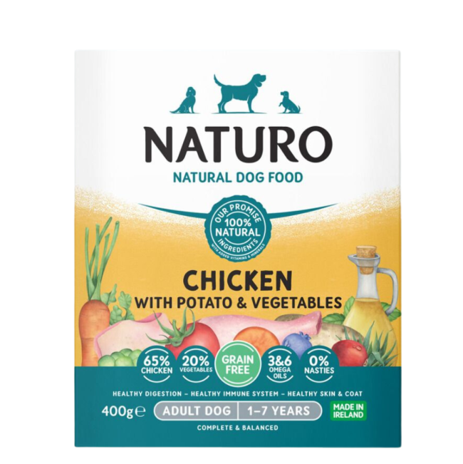 Naturo Grain Free Chicken with Potato and Vegetable Adult Wet Dog Food
