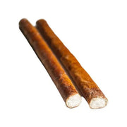 Two crunchy dog chews, perfect for dental health and satisfying chewing.