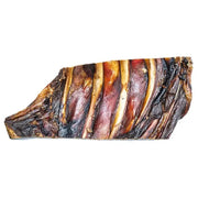 Smoked meat slice showcasing rich colors and textures, perfect for gourmet dishes or charcuterie boards.