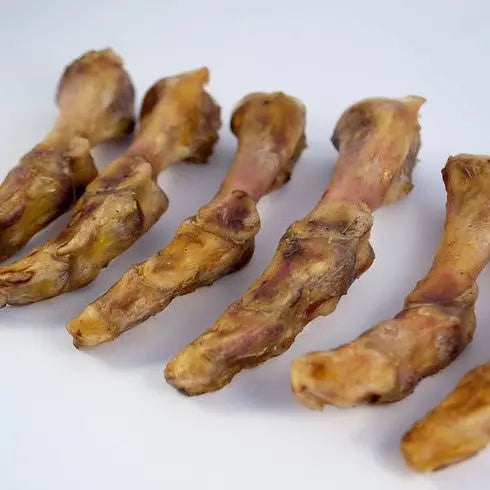 Natural dog chews, chicken feet treats, healthy pet snacks, high-protein dog food alternative.