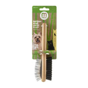 Bamboo small combi brush for dogs and cats, ideal for grooming and maintaining healthy coats.
