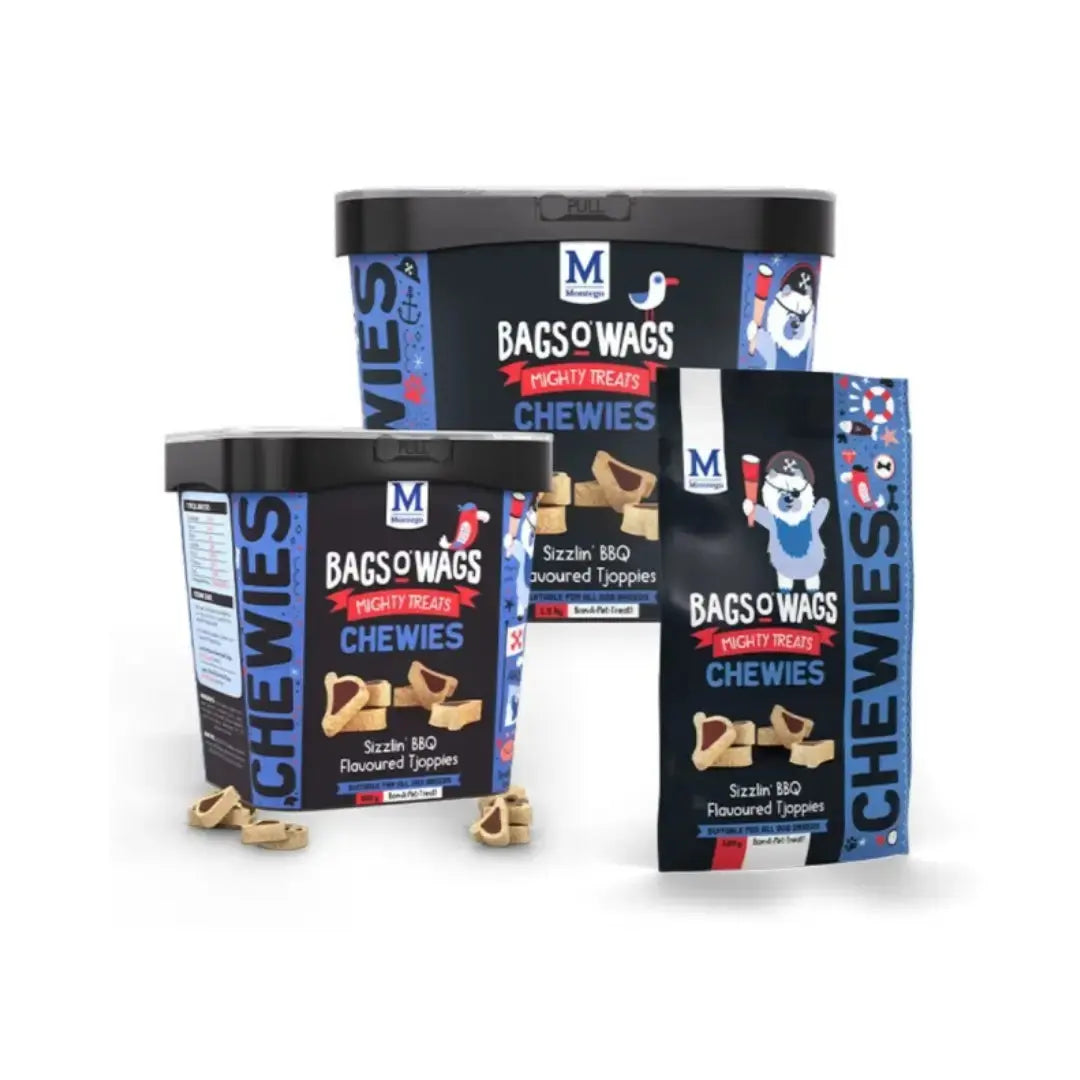Montego Bags O' Wags Chewies BBQ Tjoppies Dog Chew Treats   | Canine & Co