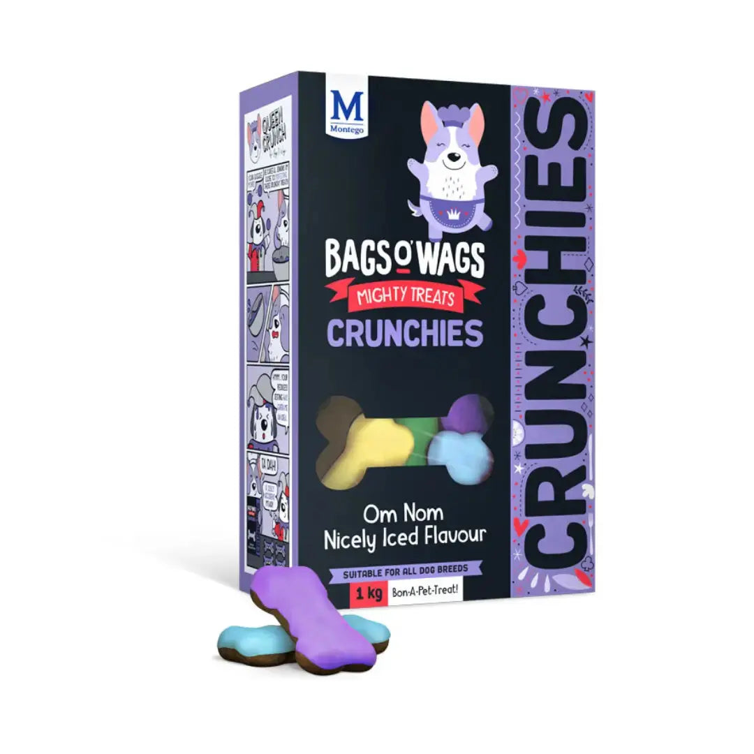 Montego Bags O' Wags Crunchies Nicely Iced Dog Biscuit Treats   | Canine & Co