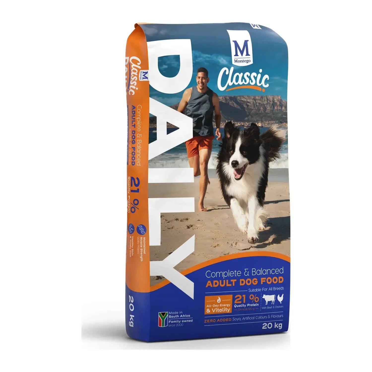 Montego Classic Daily Adult Beef & Chicken dry dog food 20kg bag.