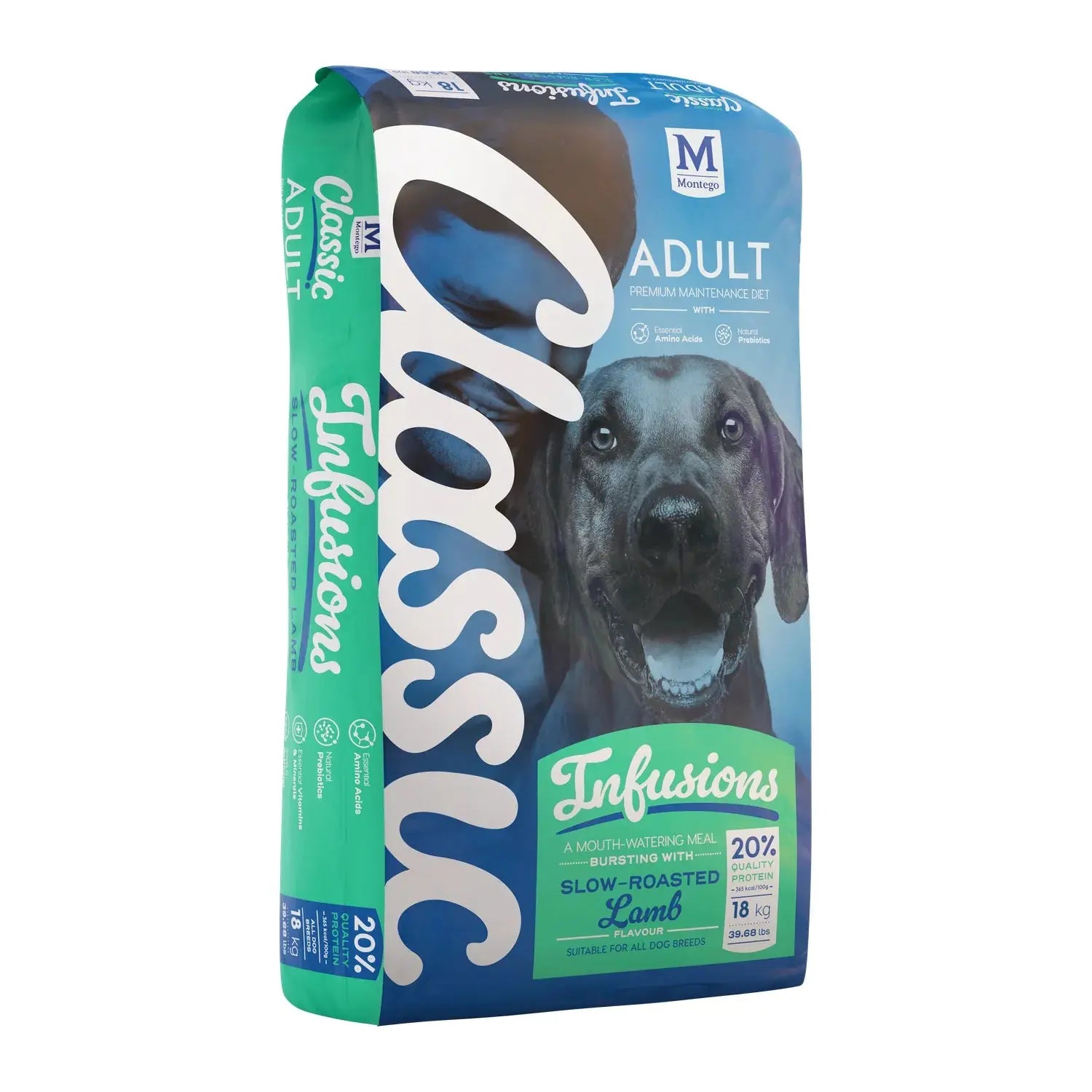 Montego Classic Infusions Slow Roasted Lamb dry dog food 18kg bag.