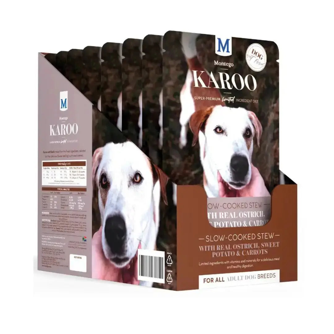 Montego Karoo Adult Ostrich & Carrots Wet Dog Food   | Canine & Co