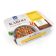 Premium dog food packaging featuring slow-cooked chicken and wholesome ingredients for all breeds.