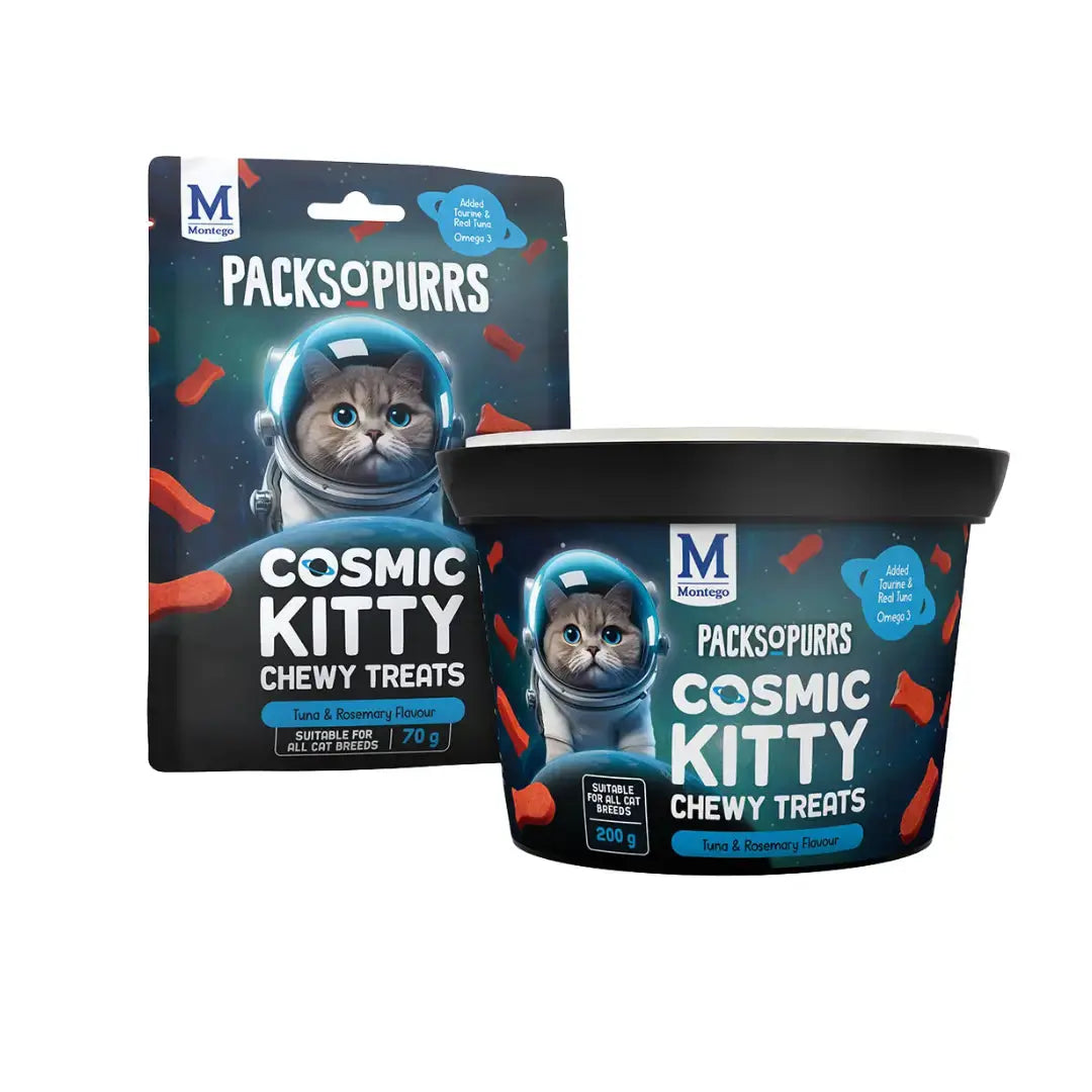 Montego Packs O' Purrs Chewies Tuna & Rosemary Cat Treats   | Canine & Co