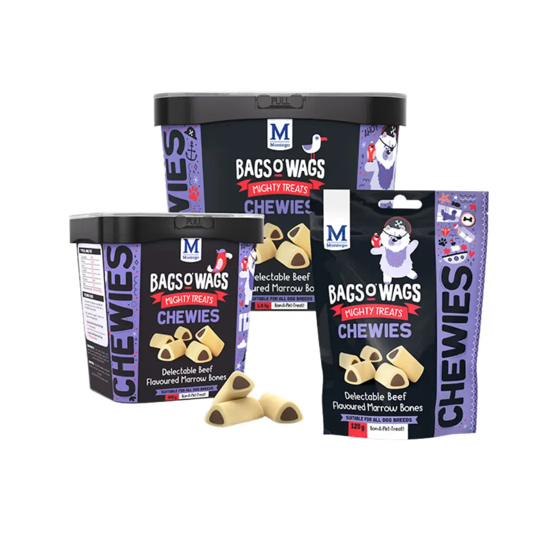 Montego Bags O' Wags Chewies Marrow Dog Chew Treats   | Canine & Co