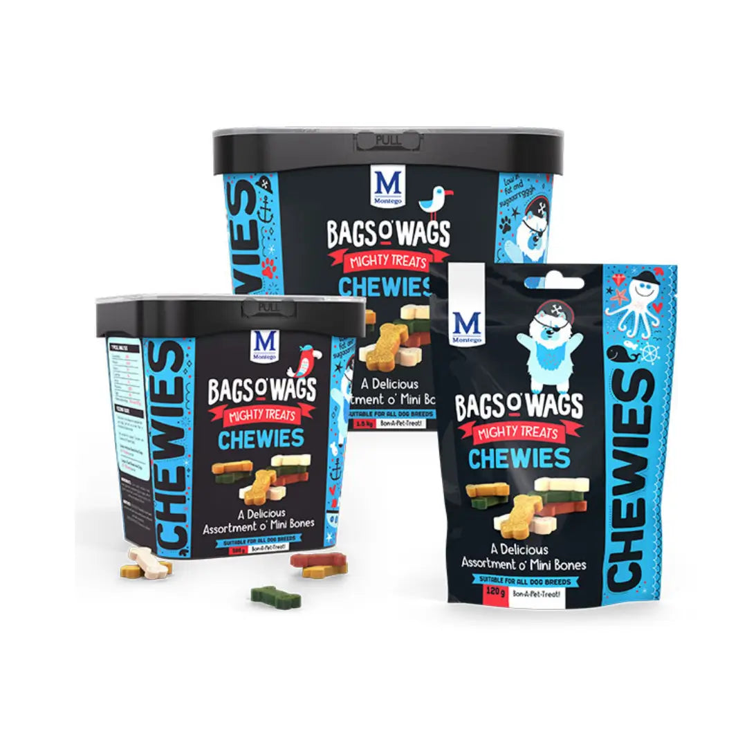 Montego Bags O' Wags Chewies Mini Dog Chew Treats   | Canine & Co