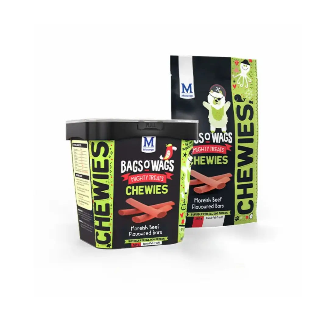 Montego Bags O' Wags Chewies Beef Dog Chew Treats   | Canine & Co