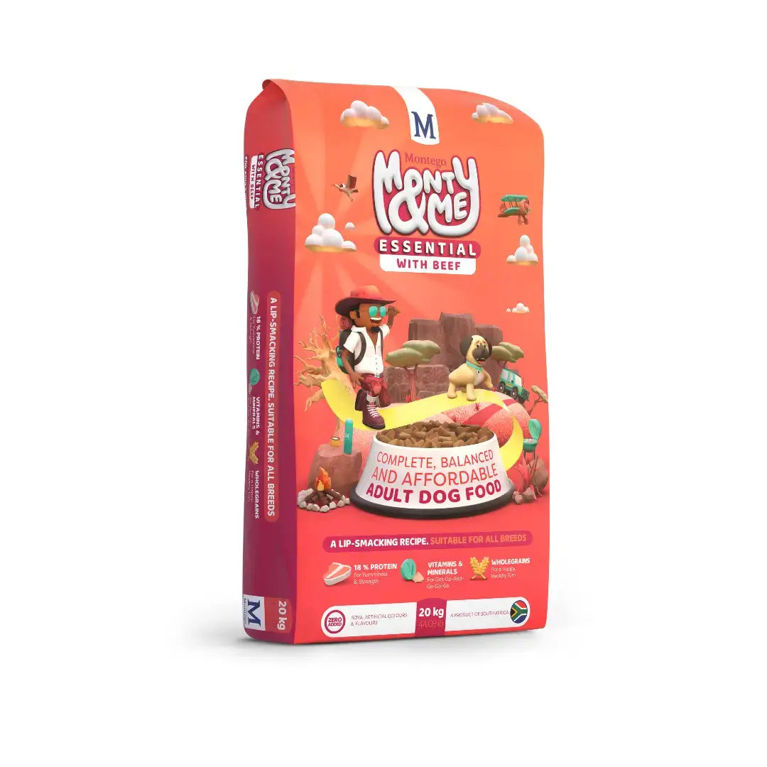 Monty & Me Essential Adult Beef Dry Dog Food   | Canine & Co
