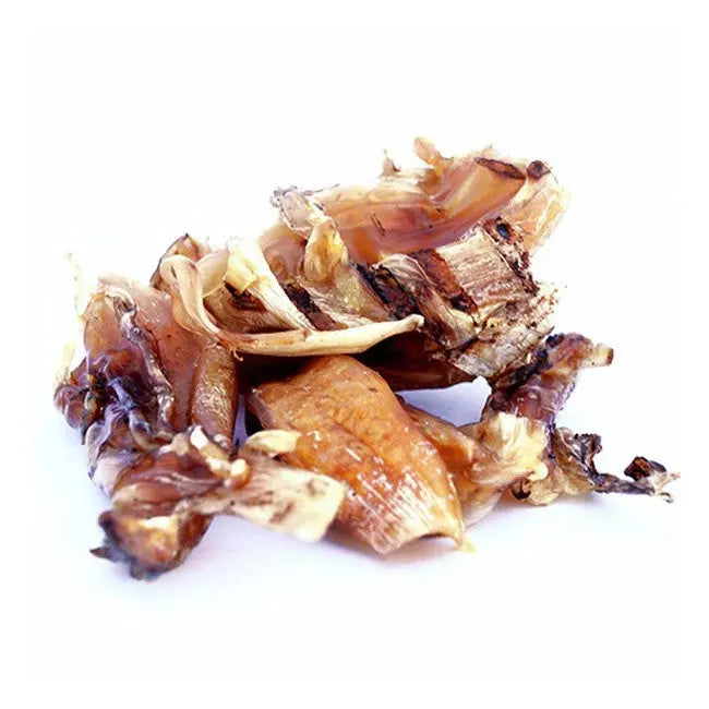 Dried fish treats for dogs, rich in protein and natural flavor, perfect for training or snacking.