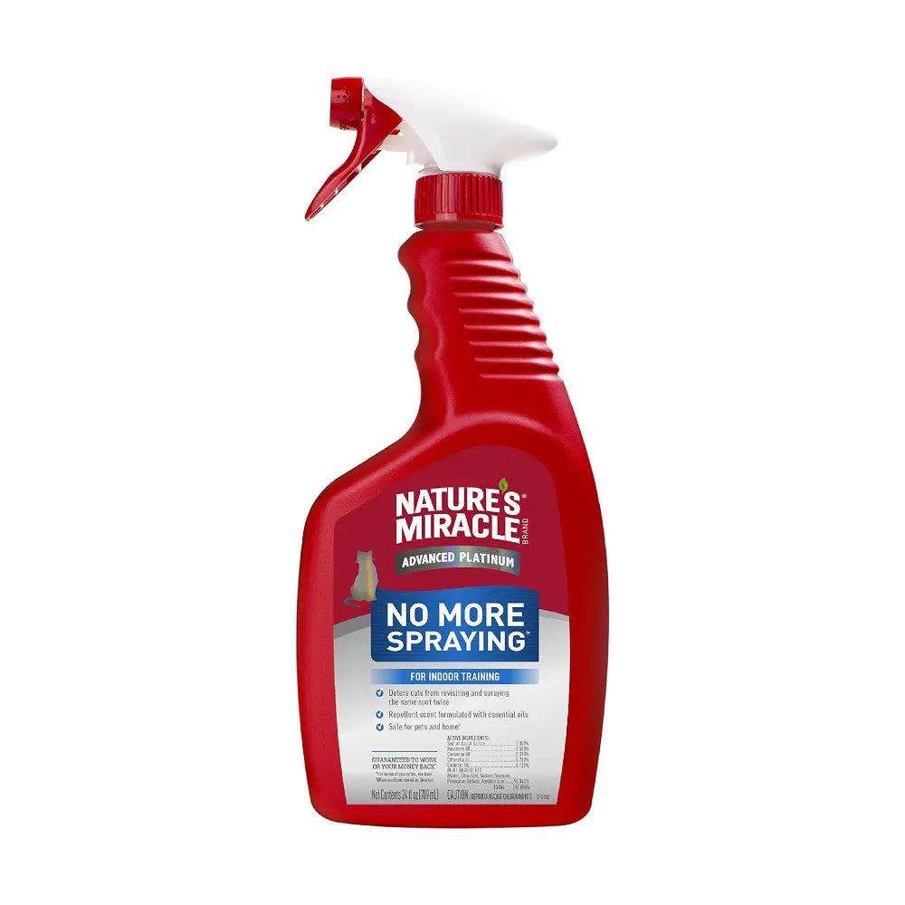 Nature's Miracle No More Spraying, pet training spray for effective odor control and behavior correction.