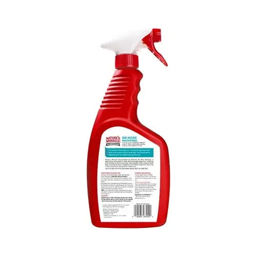 Nature's Miracle cleaning spray bottle with detailed label and ergonomic design for easy use.