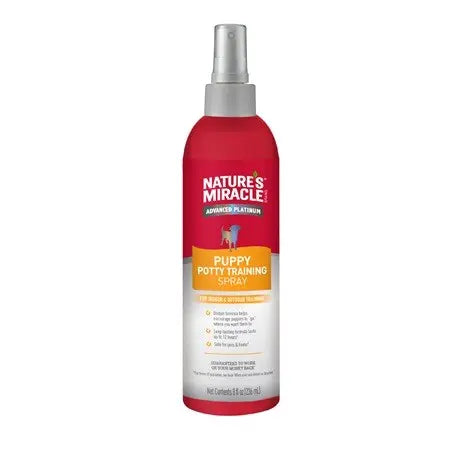 Nature's Miracle Puppy Potty Training Spray for effective housebreaking and odor control.