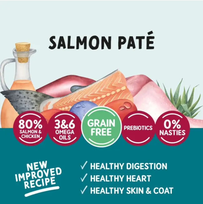 Naturo Adult Salmon Pate Grain Free Wet Cat Food   | Canine & Co