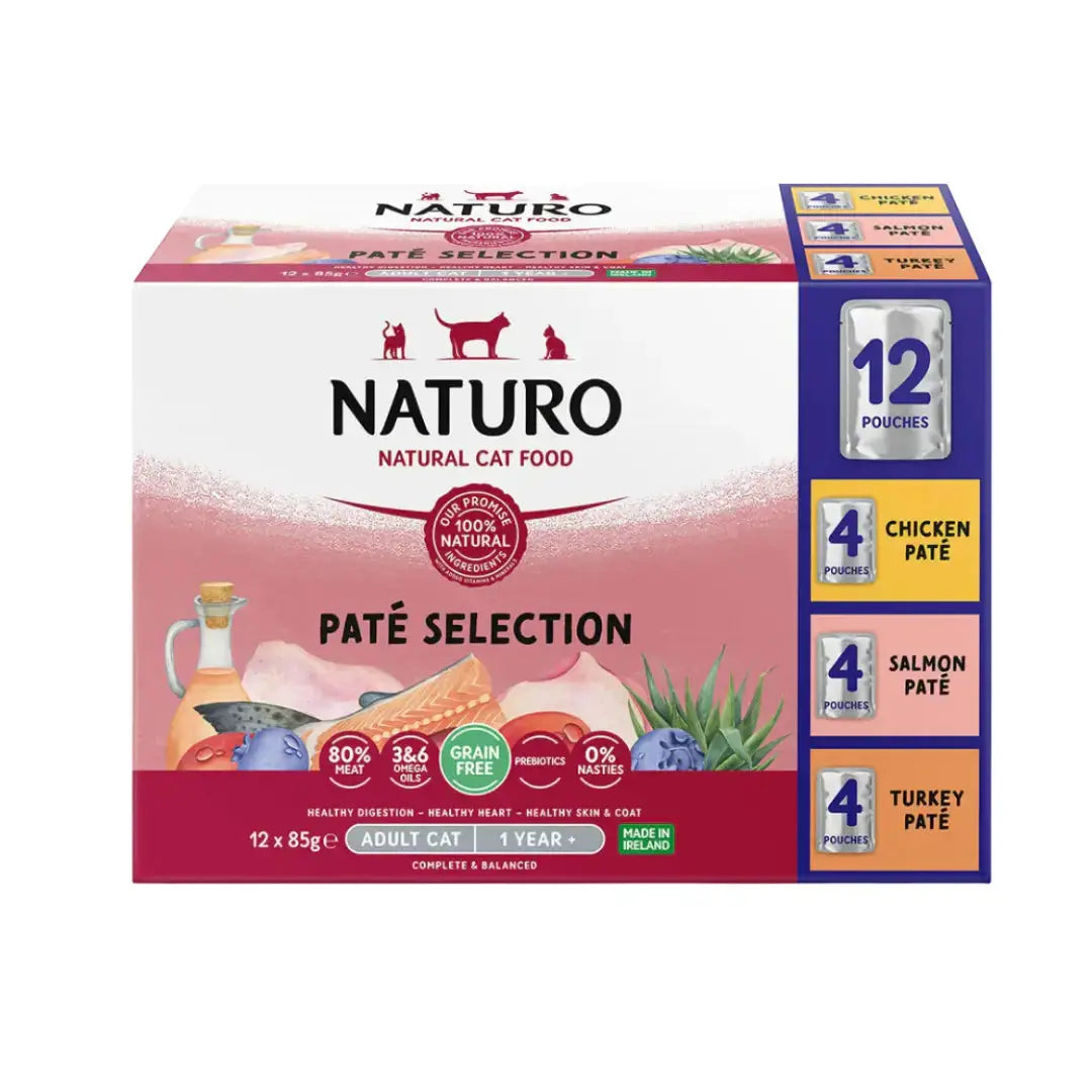 Naturo Adult Salmon Pate Grain Free Wet Cat Food   | Canine & Co